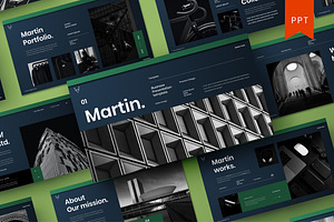 Martin – Business PowerPoint, a Presentation Template by Dens Creative Studio