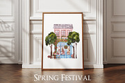 Spring Festival. Watercolor graphic, an Object Graphic by ma_i_vi (Thumbnail 3 of 11)