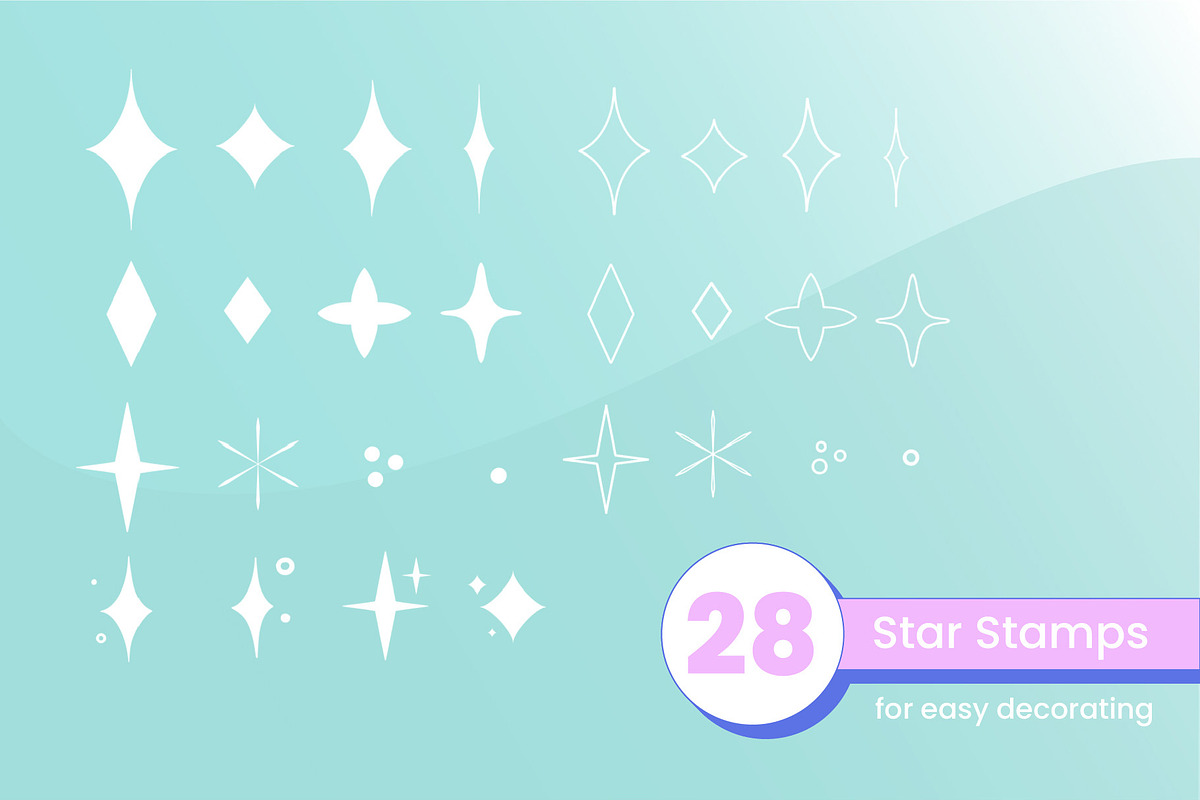 Sparkle & Shine Procreate Brushset, a Brush Add-On by Unfettered Letters (Photo 6 of 7)