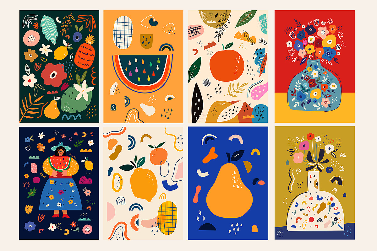 Fresh seamless patterns + posters, a Decorative Illustration by MoleskoStudio (Photo 2 of 21)