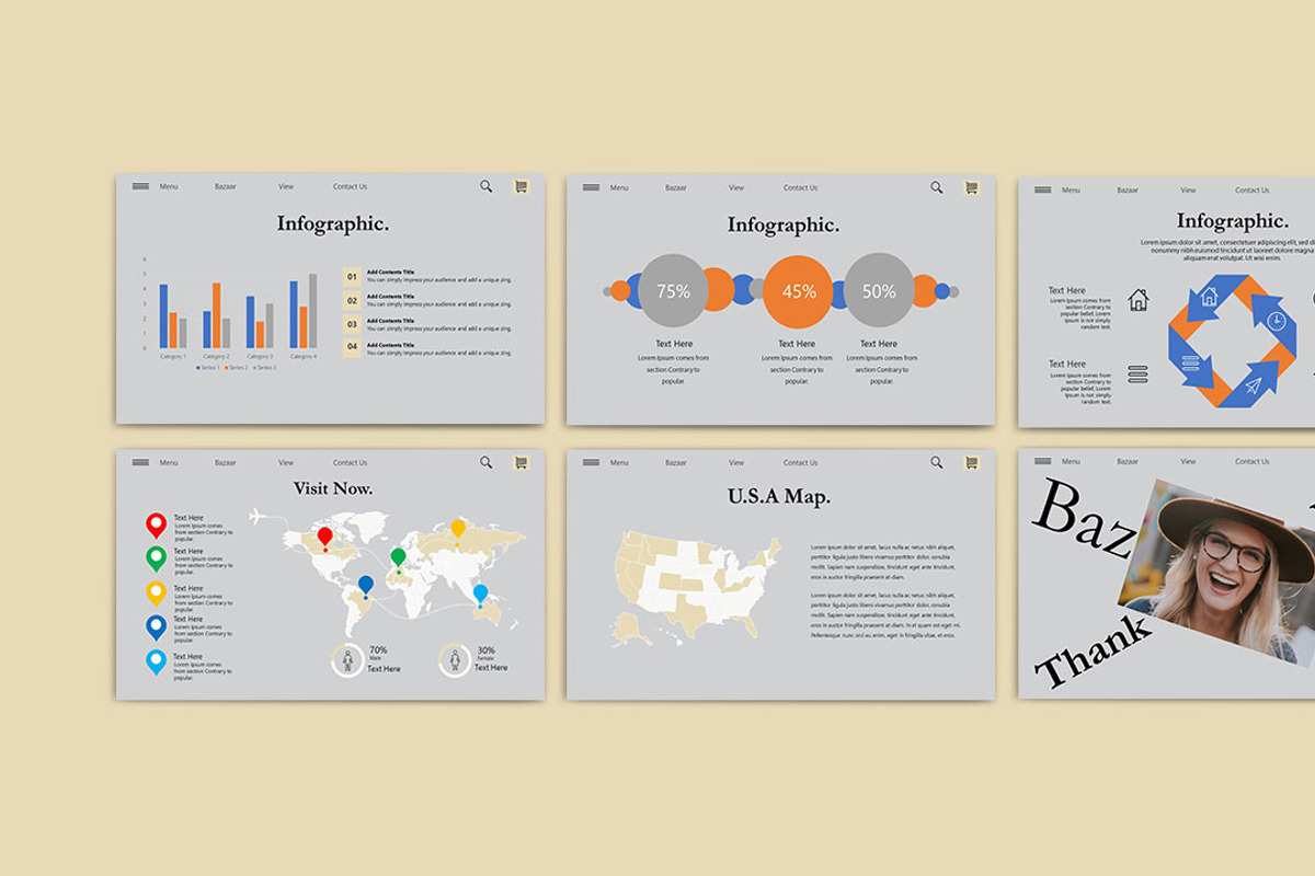 BAZAAR - Powerpoint Template, a Presentation Template by TypeMakers