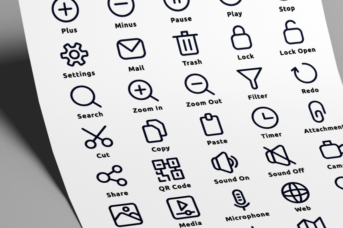 3 Version - 100 User Interface Icons, an Icon by Design_Planet (Photo 2 of 12)