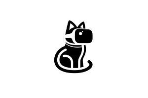 minimalist cat vr logo 1, a Branding & Logo Template by Zr, PROJECT