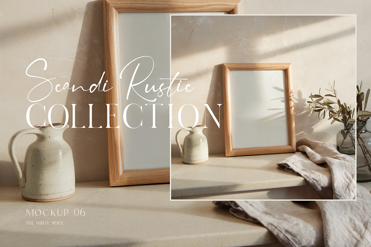 Scandi Rustic Frame Mockup Bundle, a Household Mockup by The White Space Co. (Photo 7 of 9)
