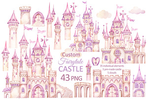 Fairytale Princess Castle Clipart