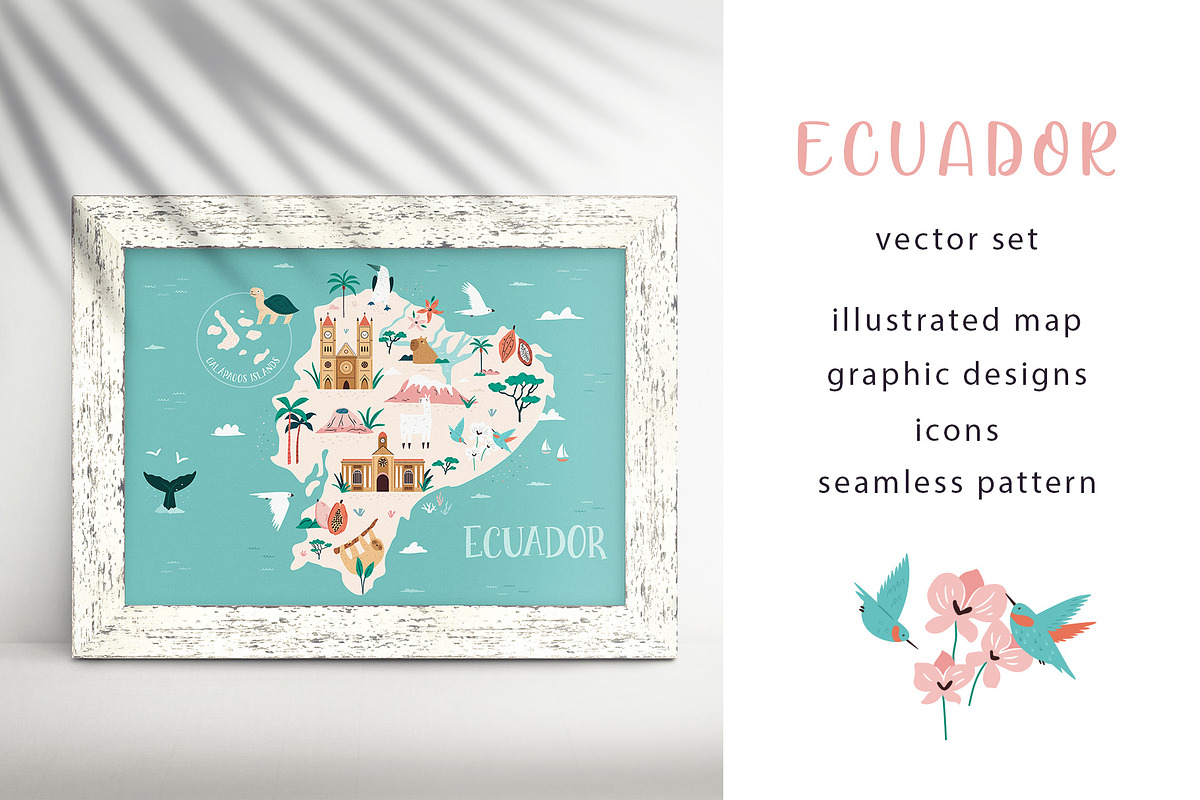 Ecuador Illustrated Vector Map, an Illustration by danceyourlife (Photo 1 of 8)