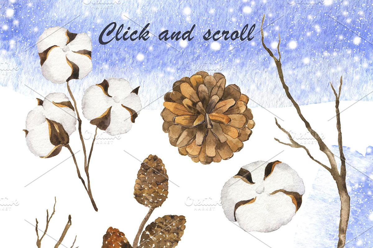 Christmas plant collection, an Illustration by Watercolor & sketches (Photo 2 of 9)