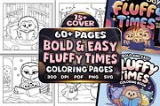 Bold and Easy Fluffy Times Coloring, an Animal Illustration by Craftsbeefy (Thumbnail 1 of 4)