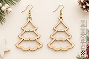 Christmas Tree Earrings Laser Cut, an Object Graphic by Canvas Craft (Thumbnail 1 of 4)