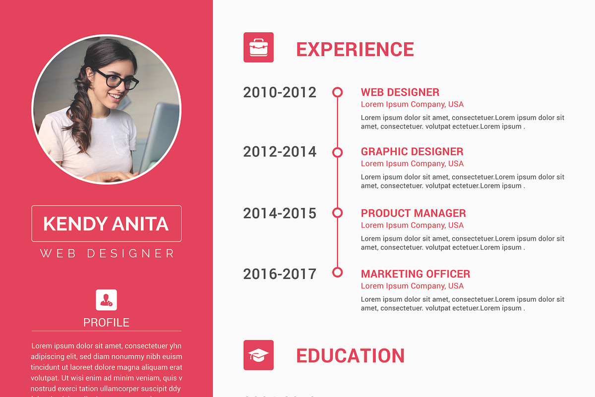 Clean CV / Resume PSD Template, a Resume Template by ARP Creation (Photo 11 of 11)