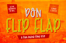 Don Flip Flap - fun inline font trio