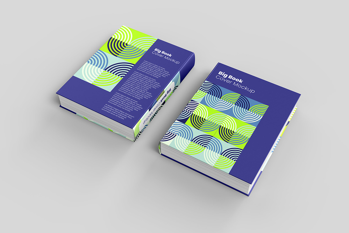 Big Book Cover Mockup - 11 Views, a Books & Magazine Mockup by Illusiongraphic (Photo 4 of 26)