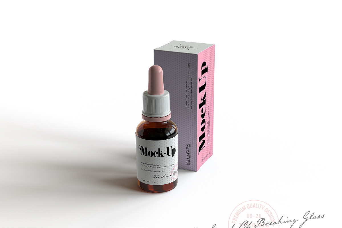 Dropper Bottle & Box Mock-Up BUNDLE, a Cups & Container Mockup by TSOBG (Photo 9 of 35)