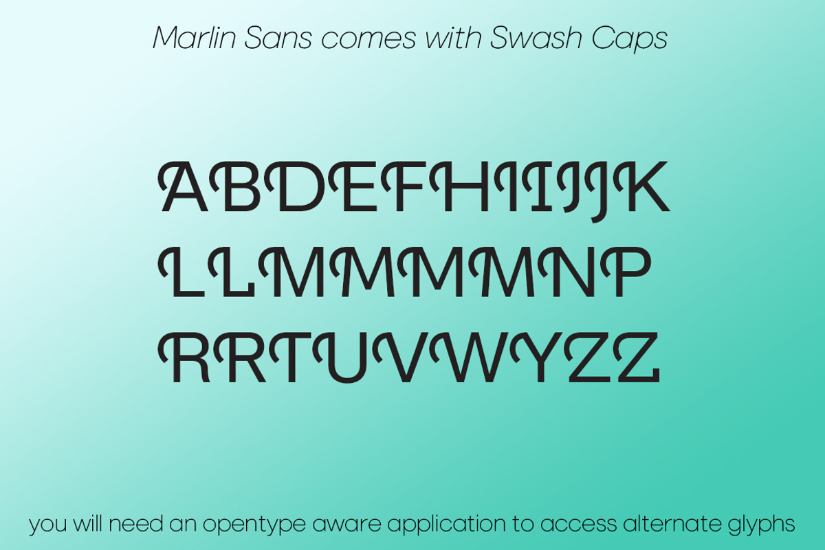Marlin Sans SQ Upright Italic+Slant, a Font by FontMesa (Photo 6 of 10)