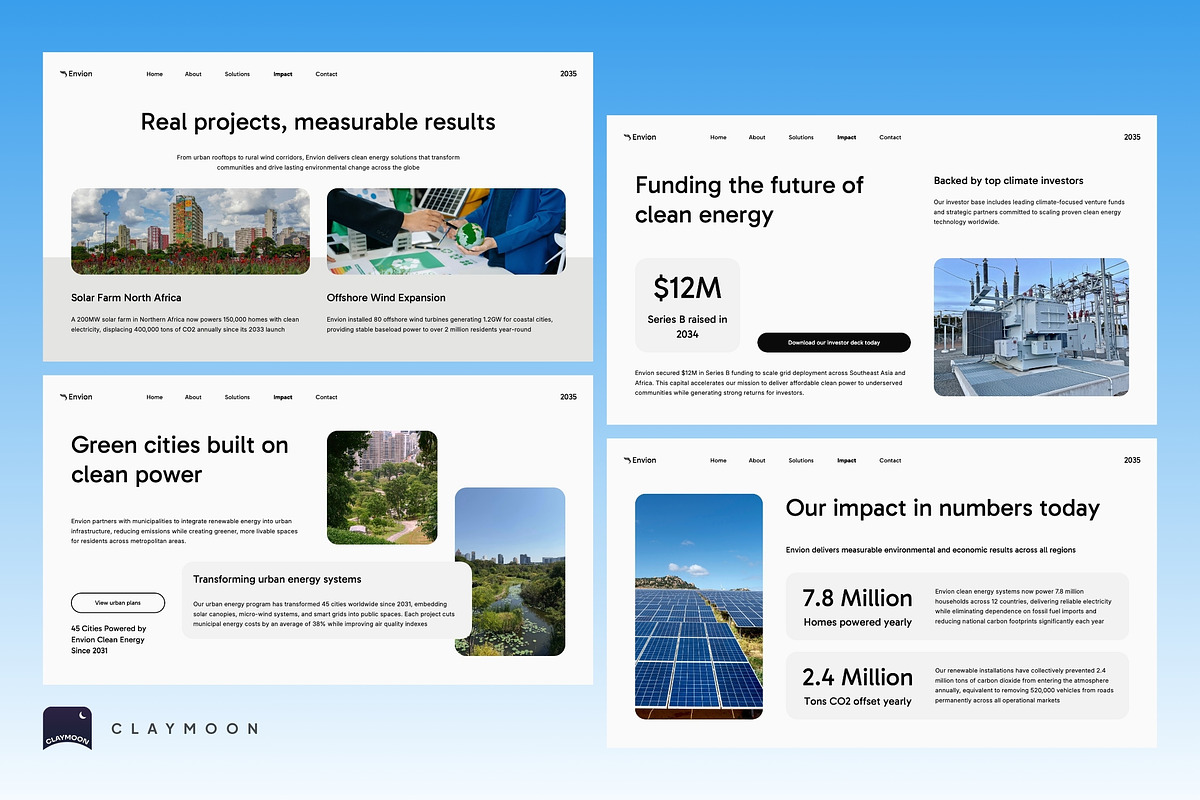 Clean Energy Pitch Deck, a Presentation Template by Claymoon Lab (Photo 6 of 7)