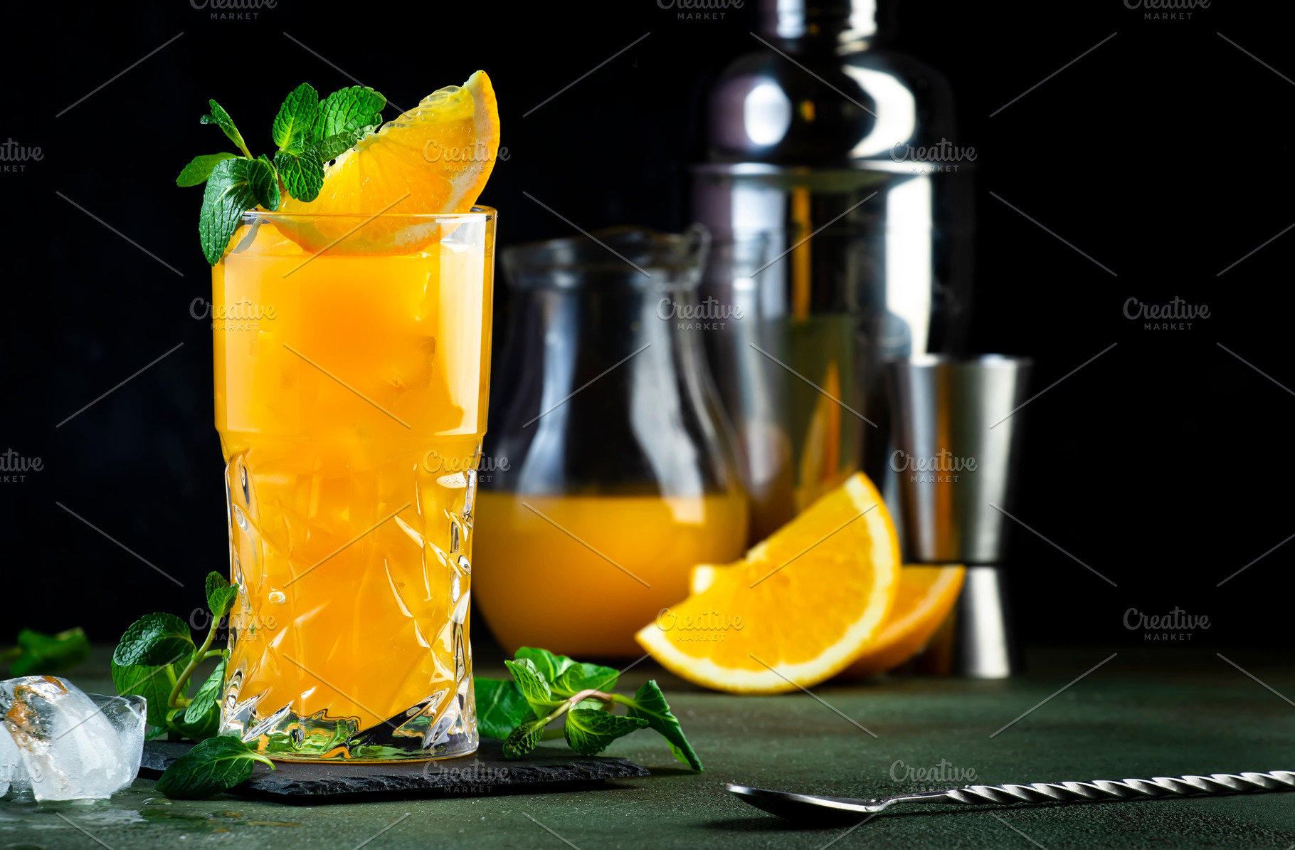 Screwdriver, alcoholic cocktail drink with vodka, orange juice a, a Food & Drink Photo by 5PH