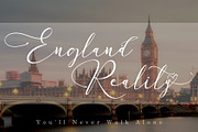 England Reality, a Script Font by Aldedesign (Thumbnail 1 of 9)