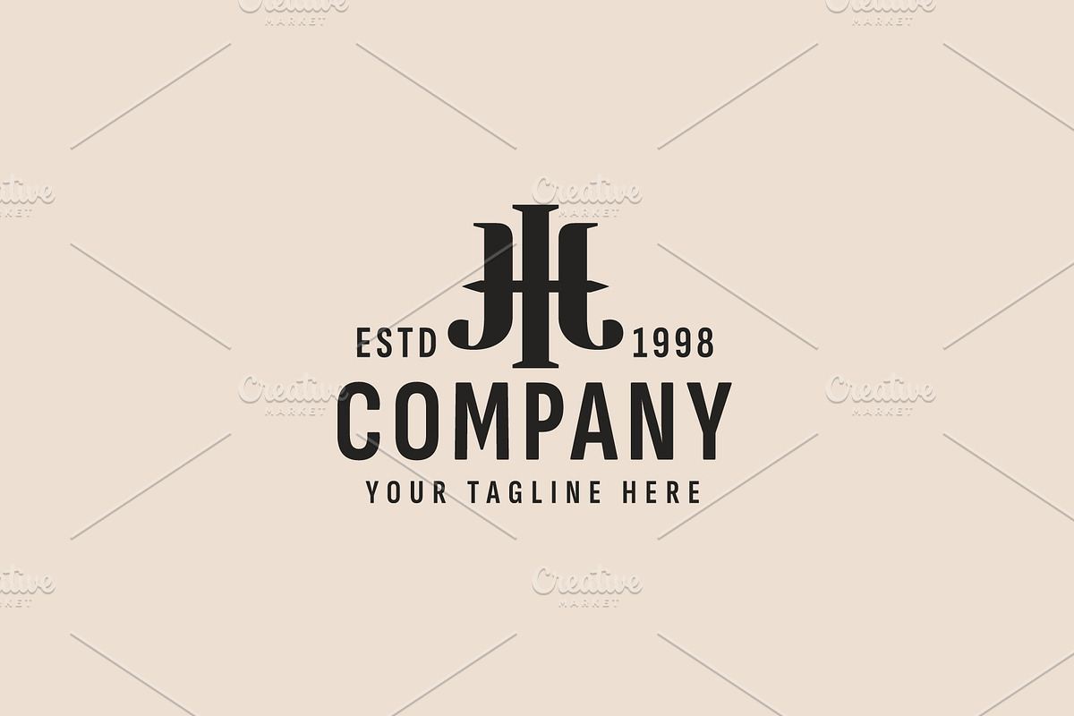 Letter JH logo illustration, a Branding & Logo Template by Dyn Studio