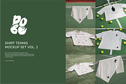 Shirt Tennis Mockup Set - Vol 1, a Shirt Mockup by DOBE Studio (Thumbnail 1 of 5)
