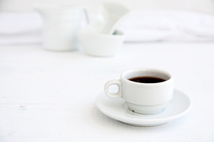 White cup of coffee