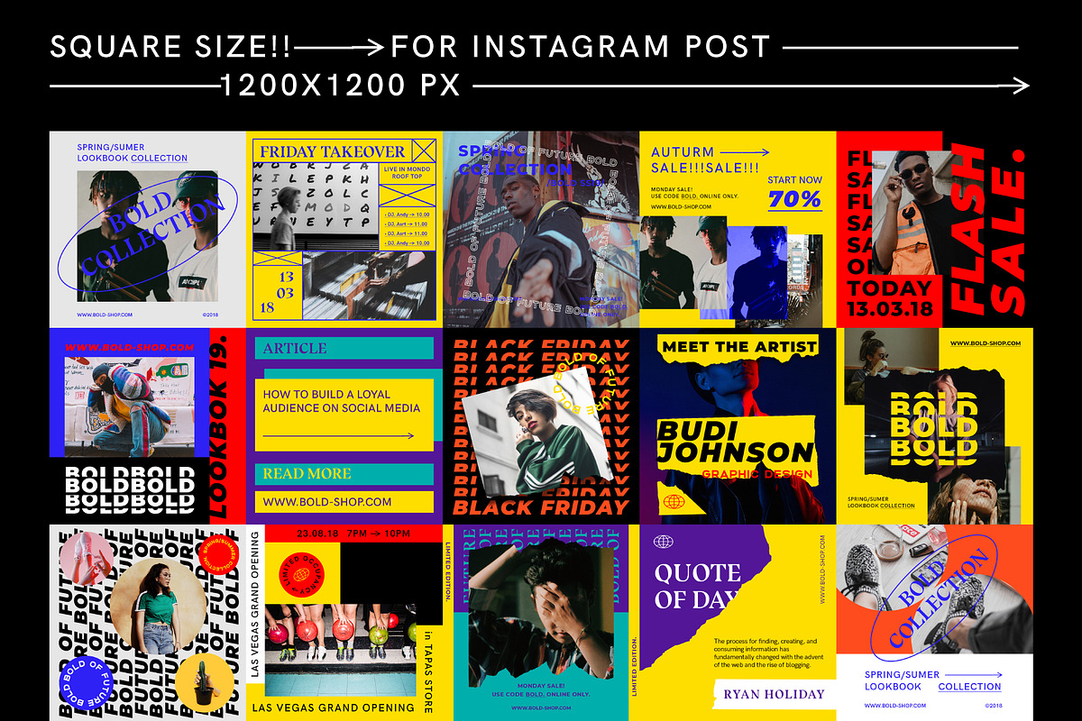 BOLD-Social Media Brand Templates, a Social Media Template by Invasi Studio (Photo 9 of 12)