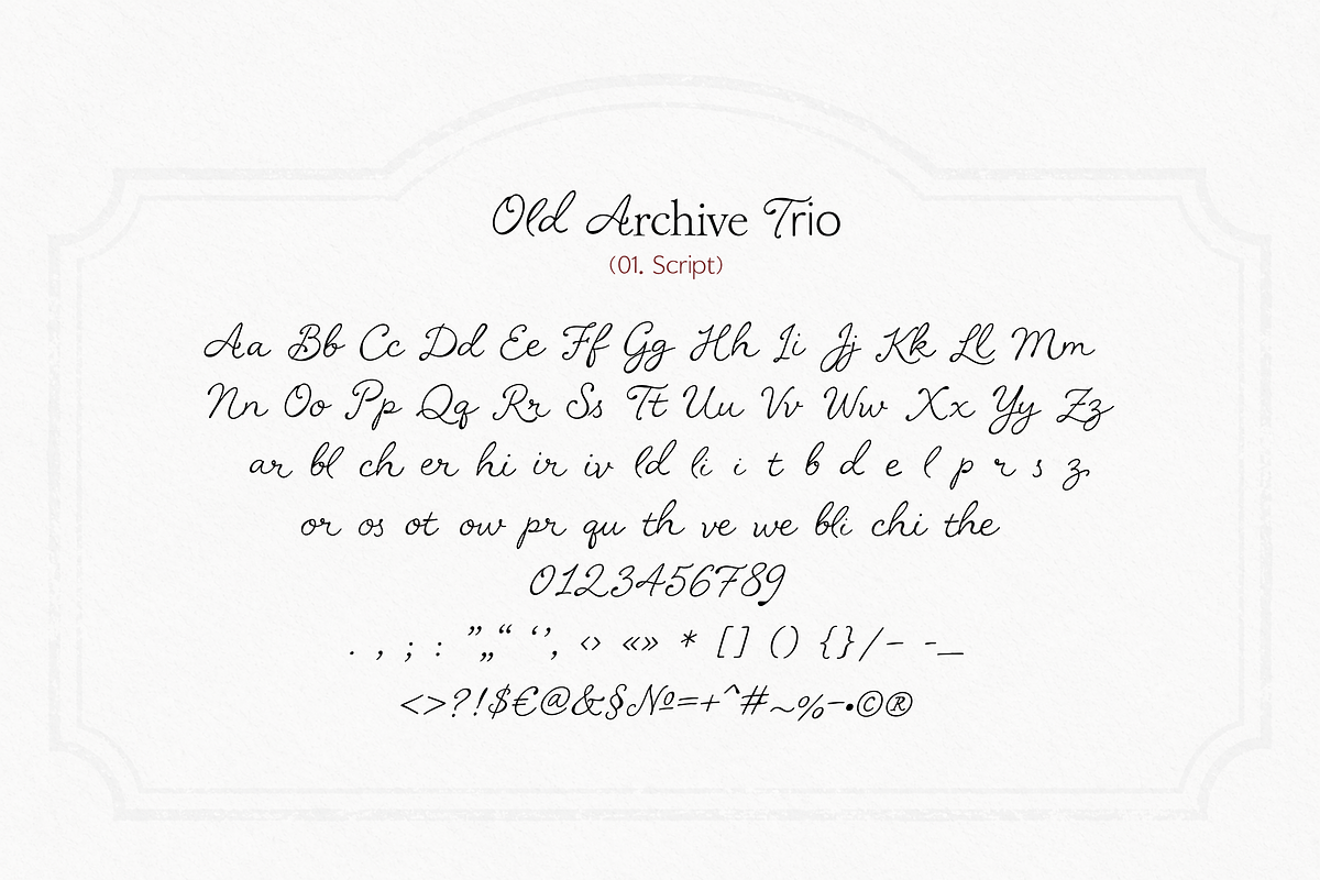 Old Archive - Vintage Font Trio, a Script Font by elvinova (Photo 11 of 13)
