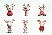 Quirky Funny Christmas Reindeer PNG, an Illustration by Creative Art (Thumbnail 8 of 14)
