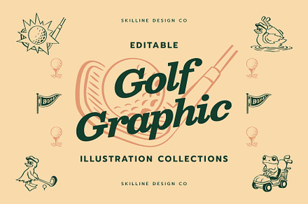 Golf Vintage Logo Template, a Graphic by Skilline Design Co.