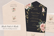 Blush Pink All-In-One Wedding Invite, an Invitation Template by by creative paper (Thumbnail 3 of 4)