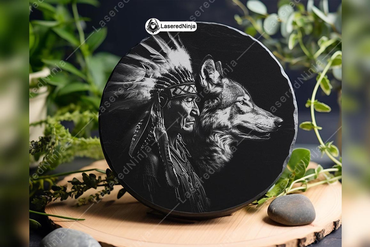 Native Indian Headdress Wolf Dog, a Background Graphic by LaseredNinja (Photo 2 of 7)