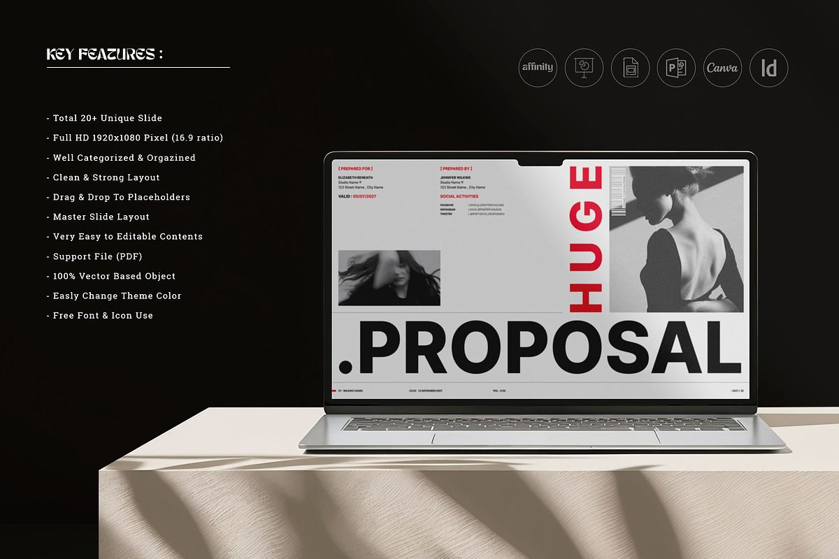 HUGE Proposal Template | CANVA, a Presentation Template by TemplateFolio-Shop (Photo 2 of 9)