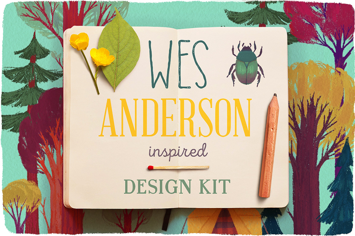Wes Anderson inspired graphics, a Graphic by Darumo Shop (Photo 1 of 7)