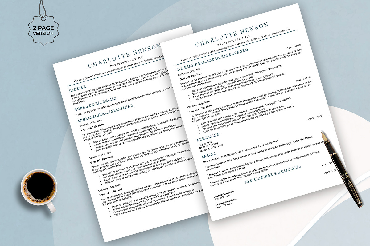 Word ATS Resume Template for Fresher, a Stationery Template by Design_Xlab (Photo 2 of 12)