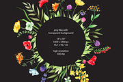 Watercolor Wildflowers clipart, a Decorative Illustration by Lemon design (Thumbnail 9 of 21)