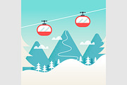 Winter Ski Resort Illustration, an Illustration by Julia Batsheva (Thumbnail 2 of 2)