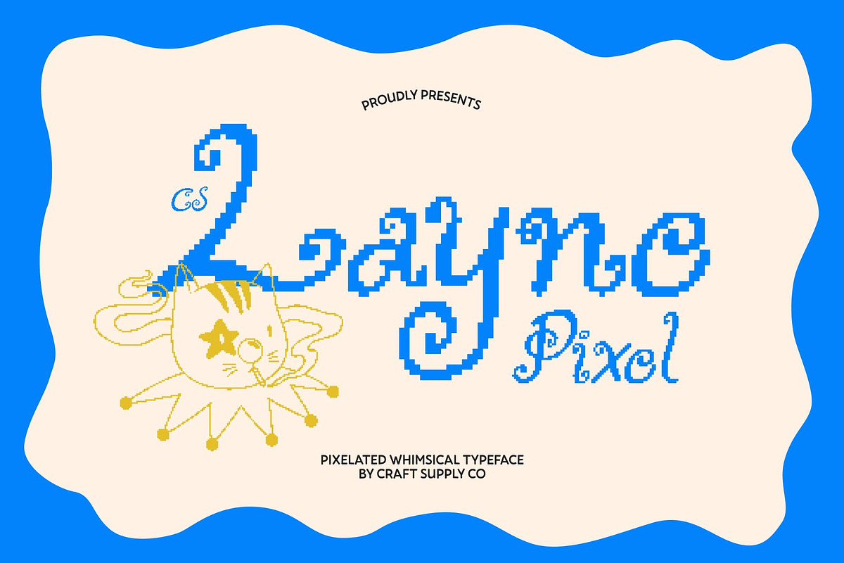 CS Layne Pixel, a Handwritten Font by Craft Supply Co. (Photo 1 of 8)