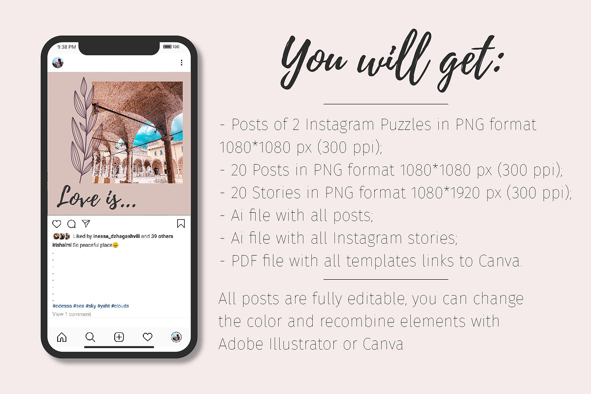 Instagram Puzzle | Posts & Stories, a Social Media Template by Wander Designs (Photo 9 of 9)