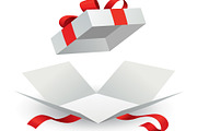 Open gift box with red ribbon, an Object Illustration by Things for designers (Thumbnail 2 of 3)