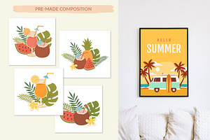 Summer Vibes Vector Clipart