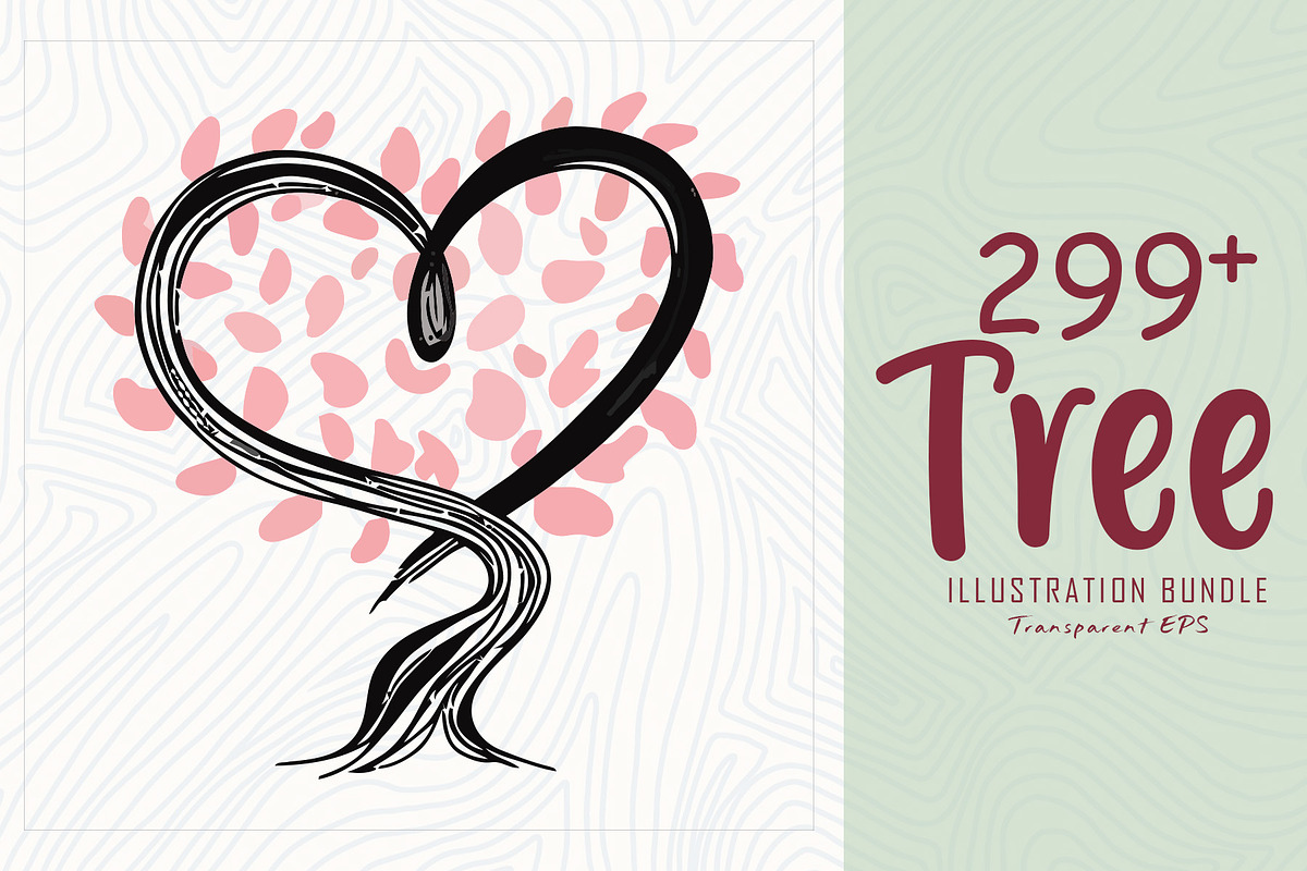 299 Romantic heart tree illustration, an Object Graphic by Sofia's Fashion (Photo 1 of 5)