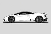 Supercar Vector Collection, an Illustration by Amazin_art (Thumbnail 8 of 9)