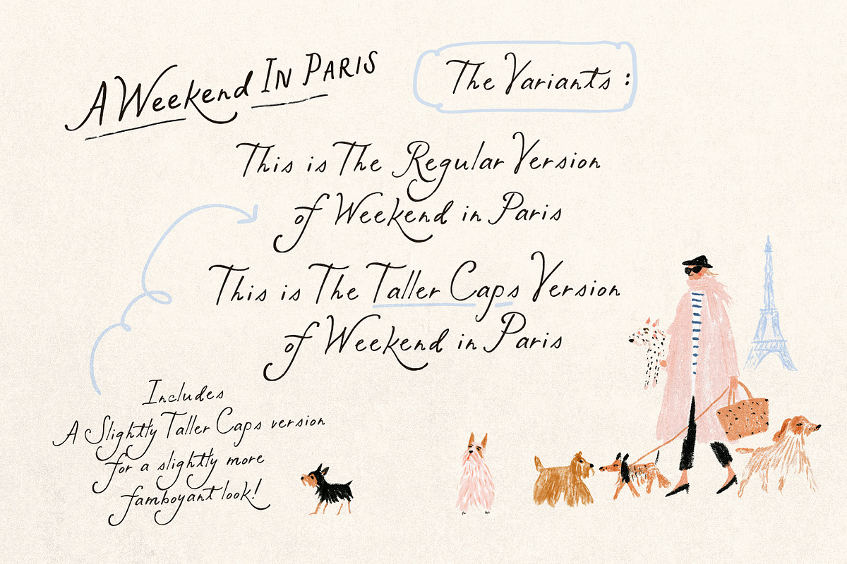 Weekend In Paris Font Duo, a Handwritten Font by Nicky Laatz (Photo 14 of 22)