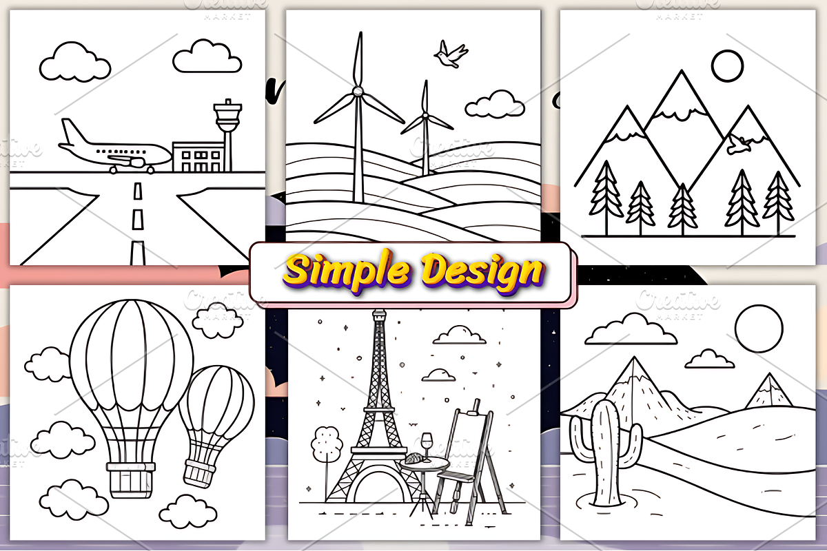 Minimalist Art Coloring Pages, an Illustration by Ink Gallery (Photo 3 of 4)
