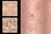 Rose Gold Ginkgo Digital Paper, a Texture Graphic by Digital Curio (Thumbnail 3 of 5)