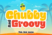 Chubby and Groovy - Retro Font, a Sans Serif Font by tokokoo (Thumbnail 4 of 11)