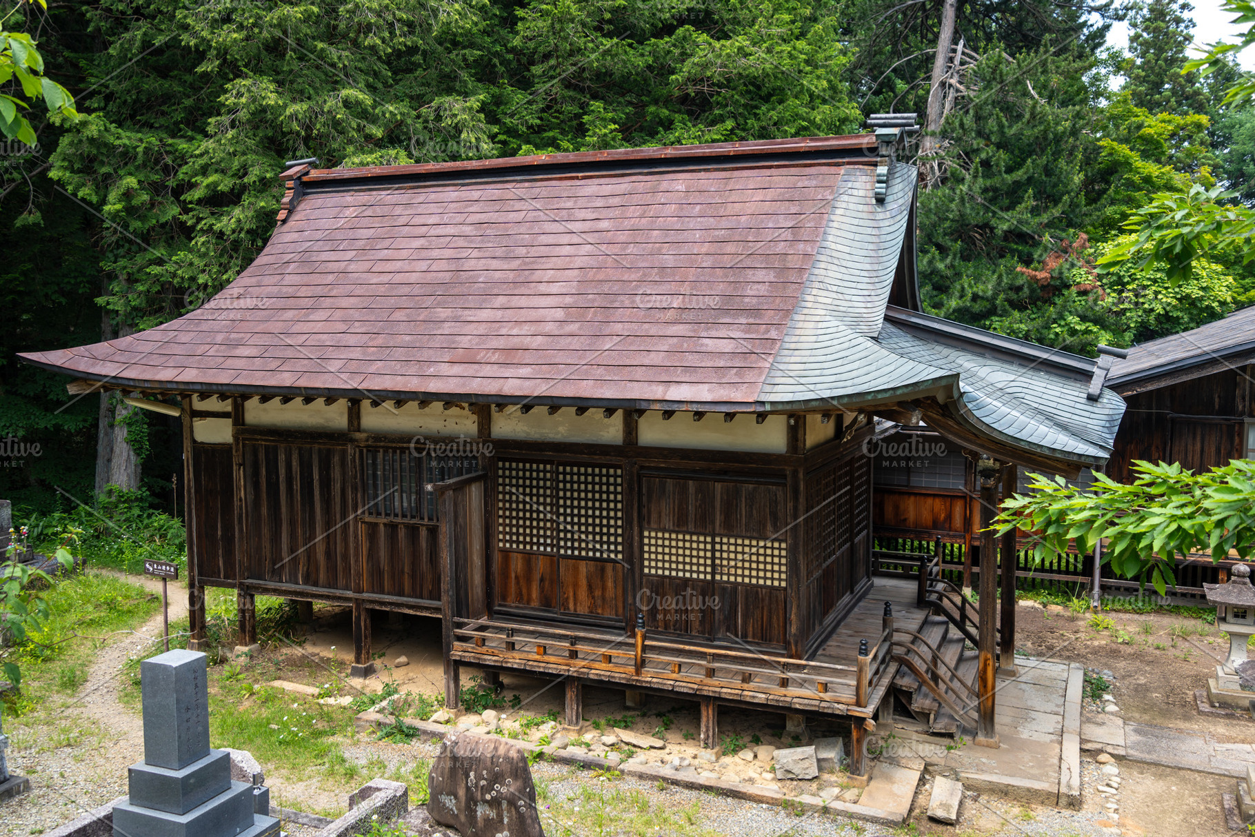 Dairyuji Shrine surrounded by forest in Takayama, Japan, an Architecture Photo by GoodGoods