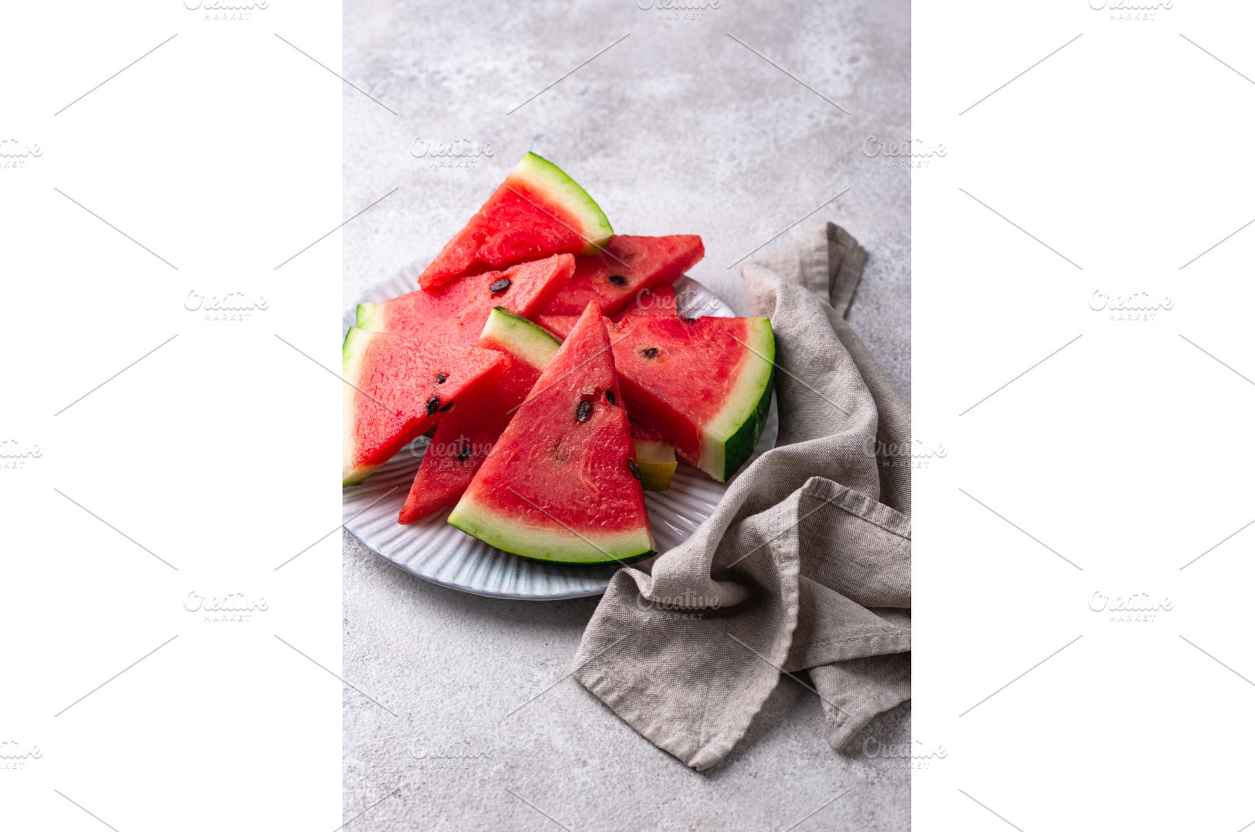 Fresh juicy sliced watermelon close, a Food & Drink Photo by Yulia Furman