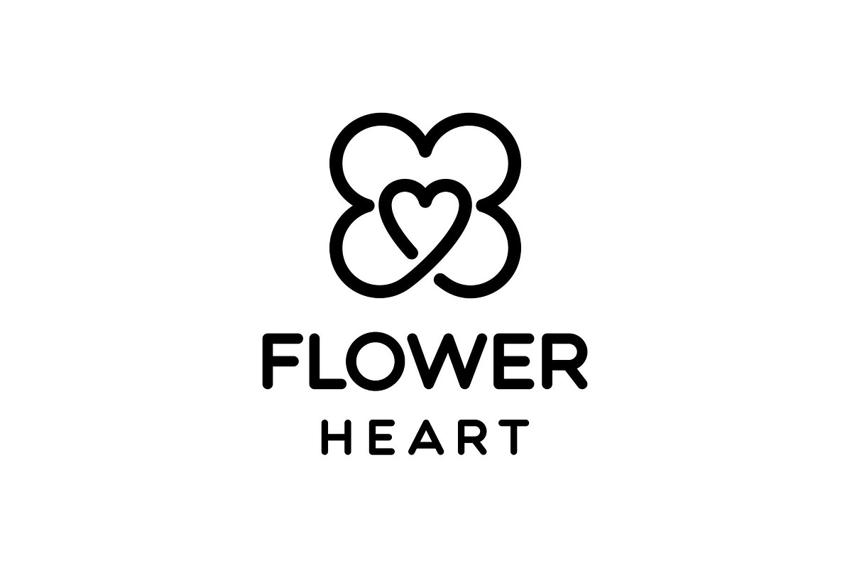 Flower and Love Heart Logo, a Branding & Logo Template by Buqancreative (Photo 4 of 4)