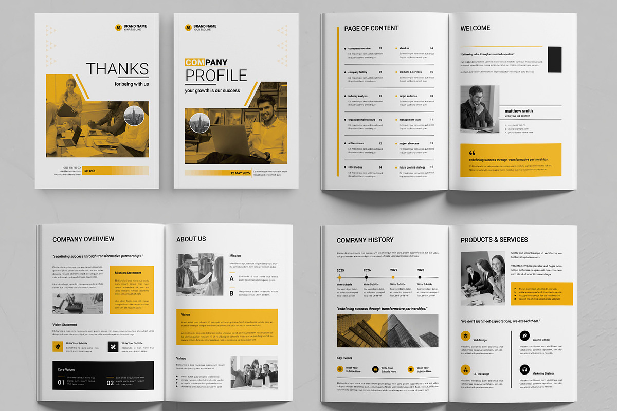 Company Profile Layout, a Brochure Template by MightyDesign (Photo 2 of 6)