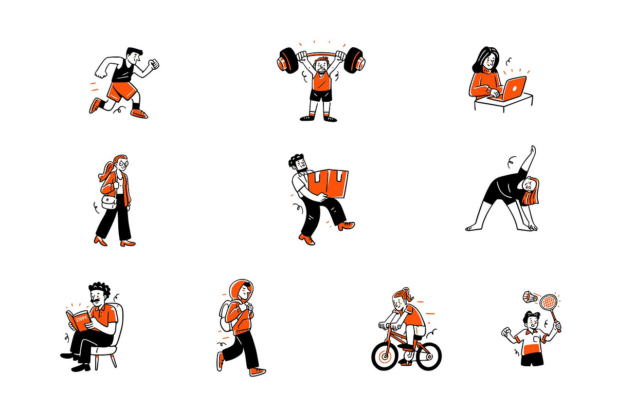 Character Activities Icon Doodle, an Object Graphic by SLAB! Design (Photo 2 of 3)